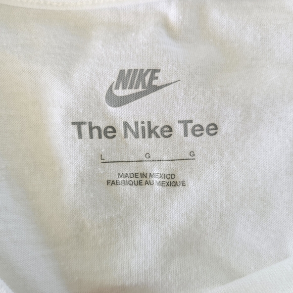 Nike Men's Y2K Minimalist Embroidered Logo Tee | White Clean Streetwear Basic L - Picture 5 of 11